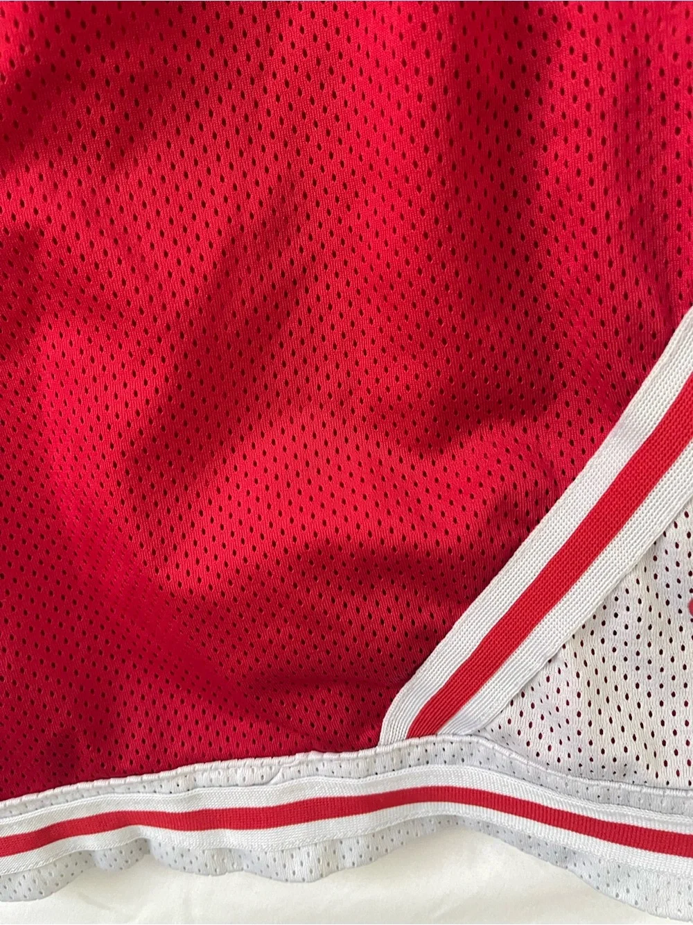 NBA Red Basketball Shorts with White Trim